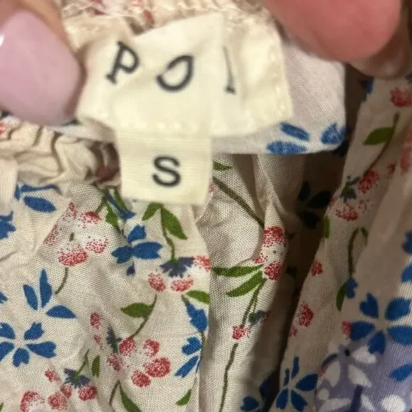 POL Floral Halter Tie Blouse size S - Picture 2 of 5